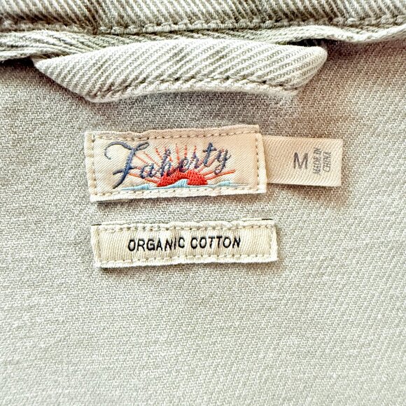 Faherty Overland Twill Utility Jumpsuit Olive Green Straight Leg Size M - Picture 4 of 17